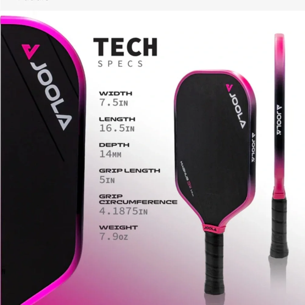 Joola Pickleball Paddle - Pink Trim / black - Picture 12 of 15